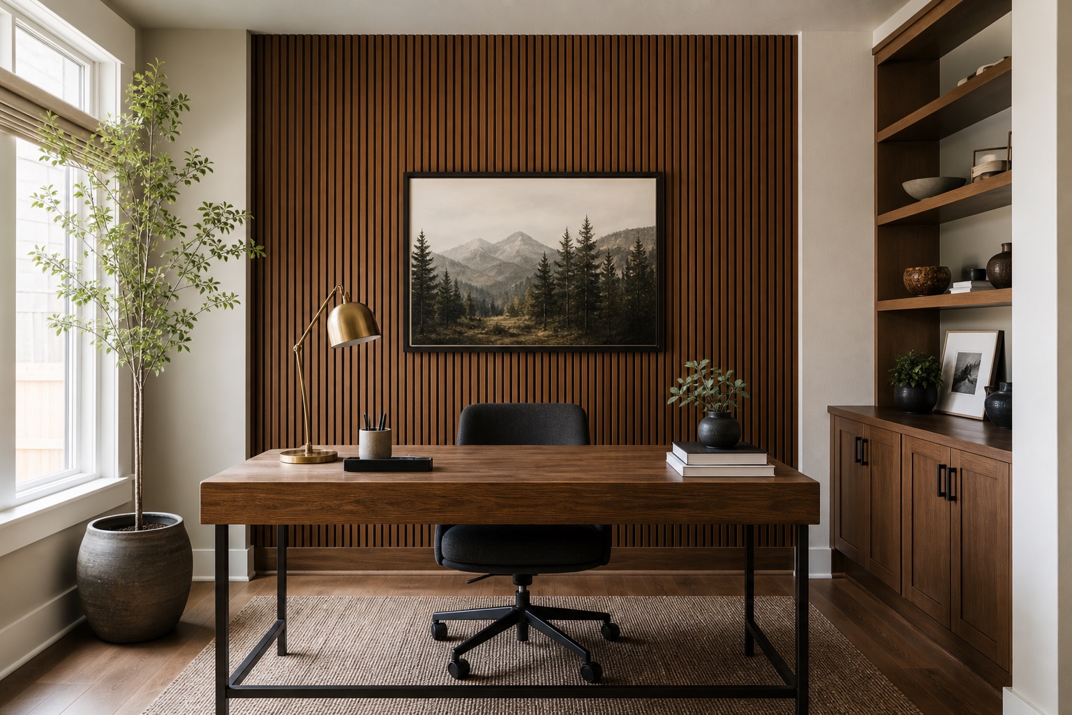 Vertical wood slat wall inspiration